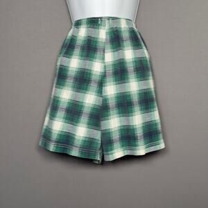 SYCAMORE Vintage Y2K 90s Faded Plaid Elastic Waist Pull On Shorts  Size M Medium